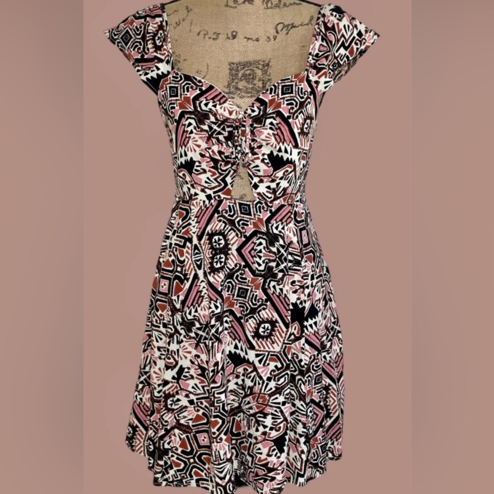 XHILARATION Geo-Print Summer Dress (Size Medium) EUC